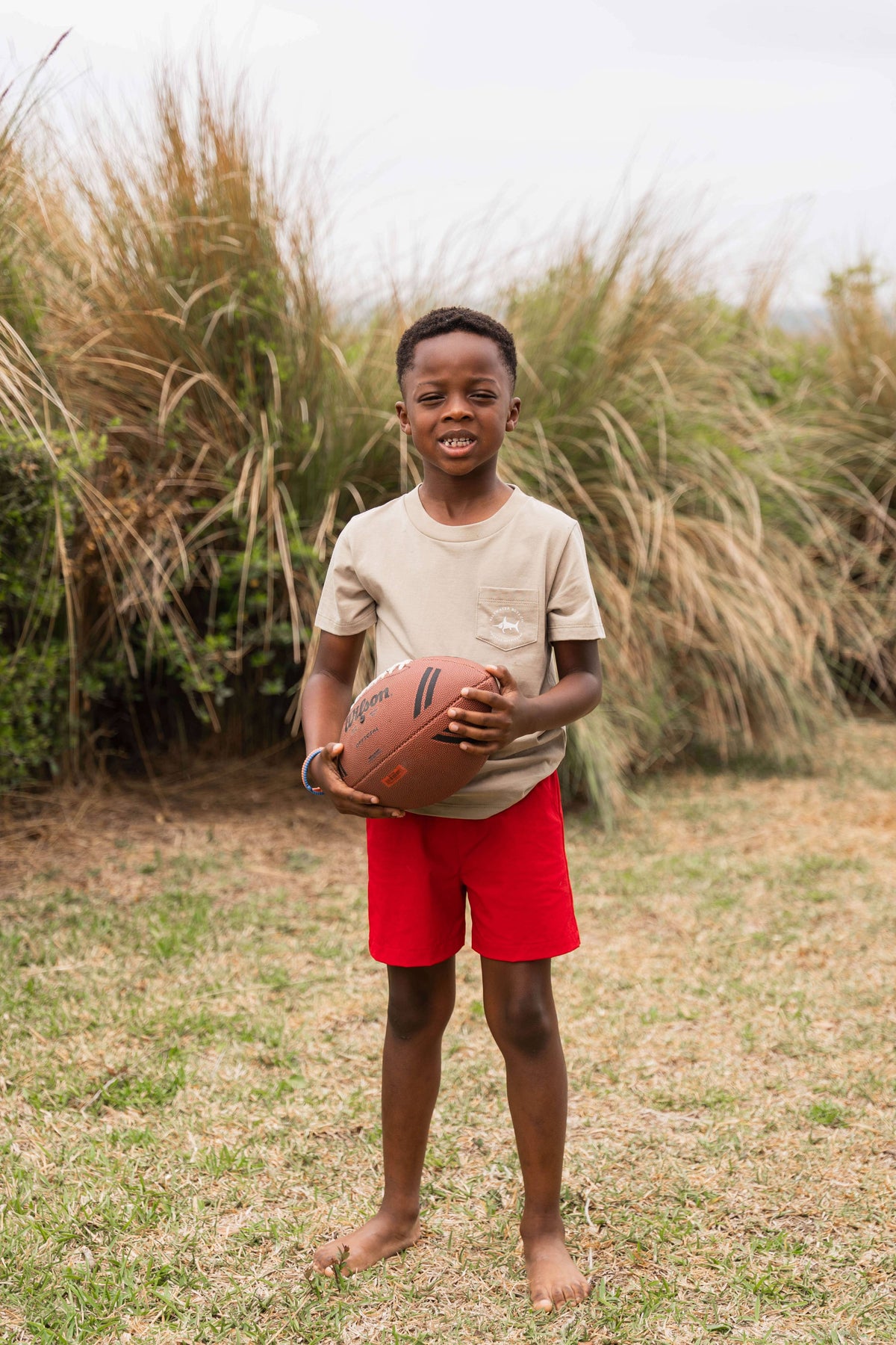 Football Boys Graphic Tee SS Taupe