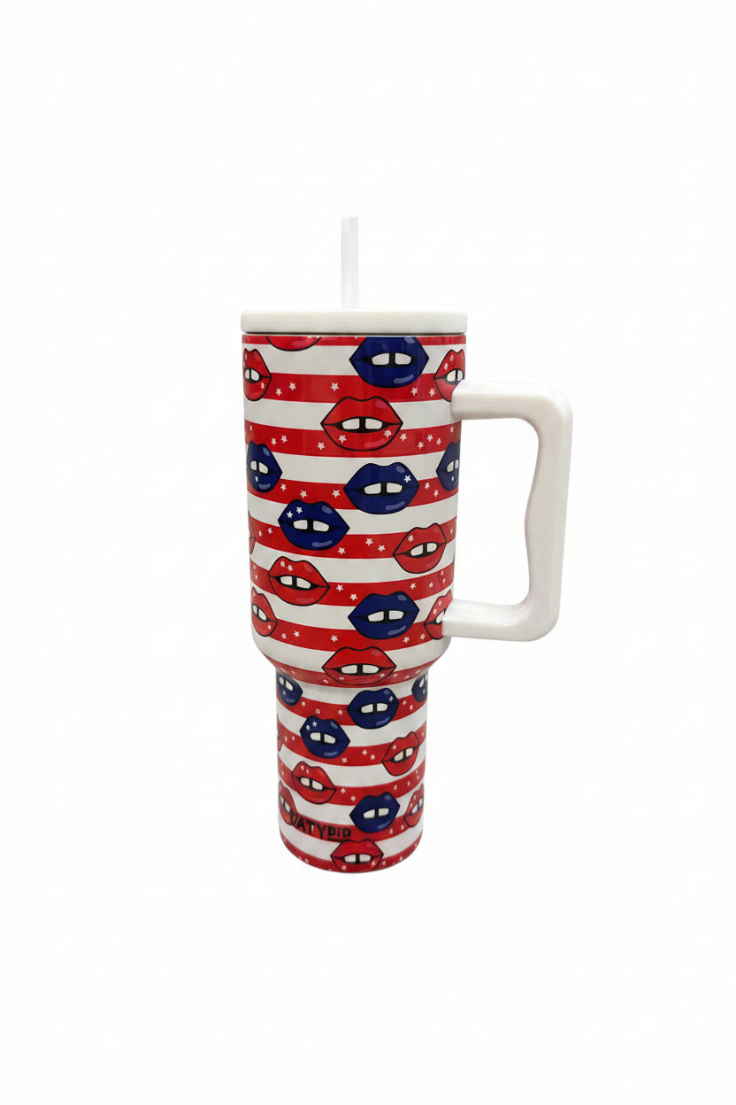 Red lip tumbler