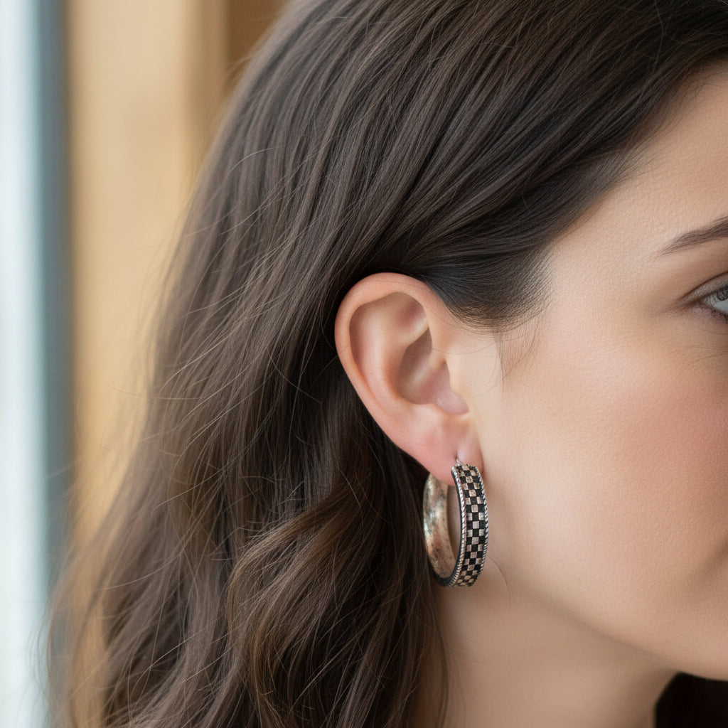 Checkered Earrings