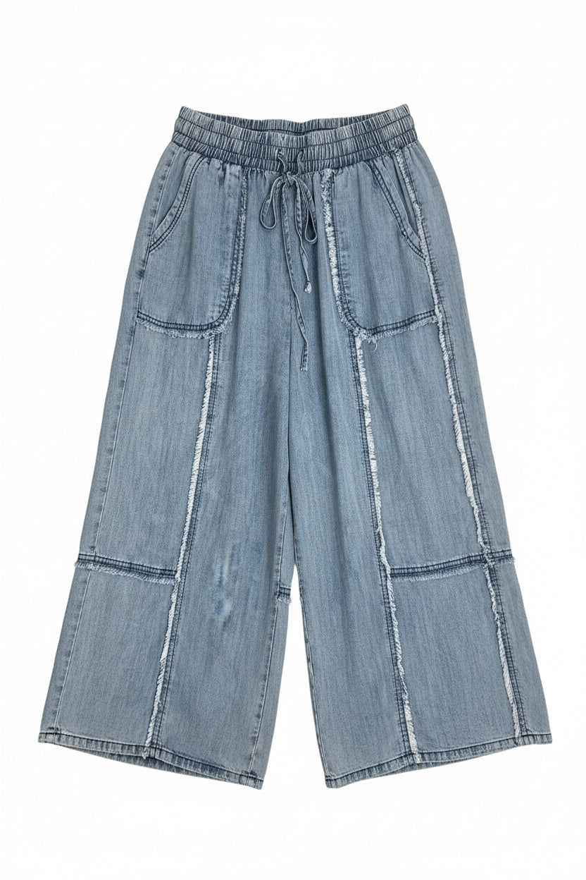 Stretchy denim pants