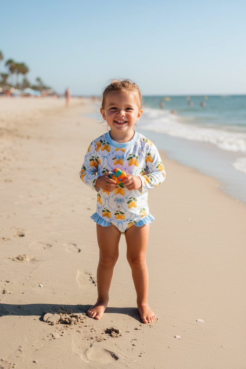 Lemon long sleeve swim