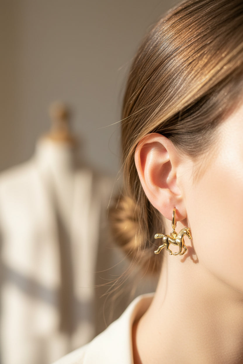 Horse Brass Earrings