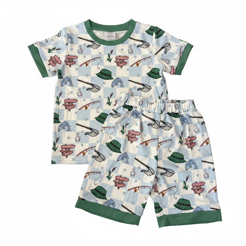 Checkered Fishing Buddy Set