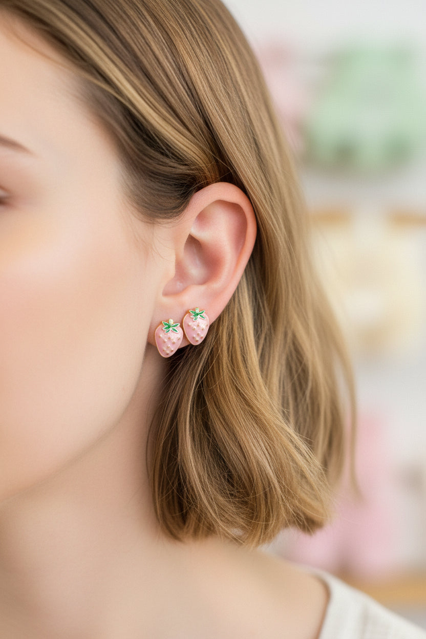Strawberry Matcha earrings