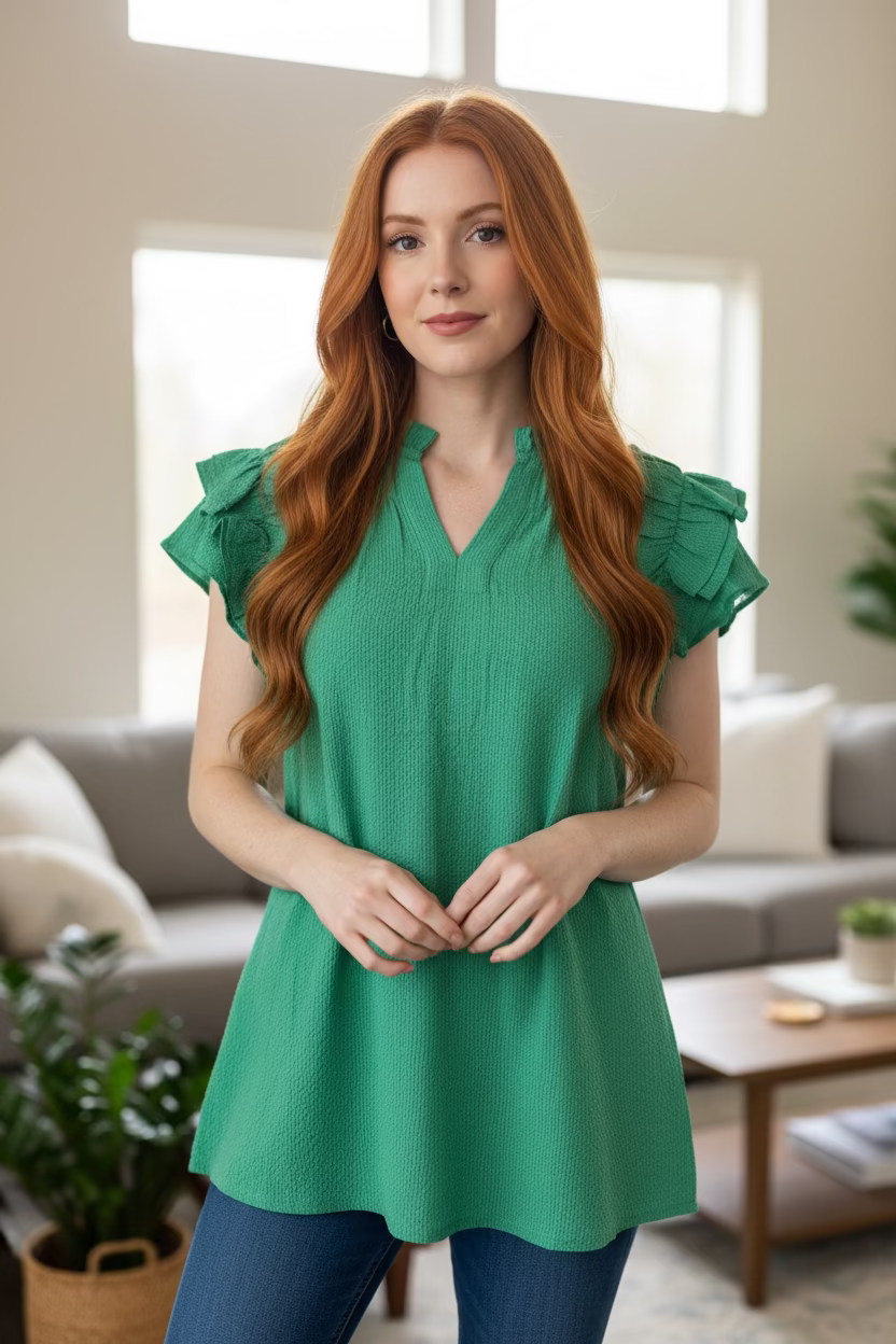 Spring Green Ruffle