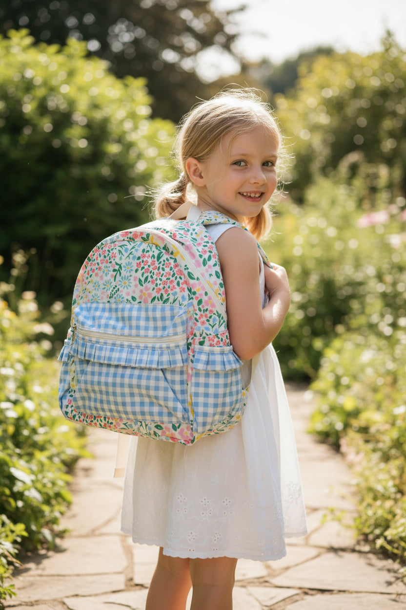 Blue Floral Backpack