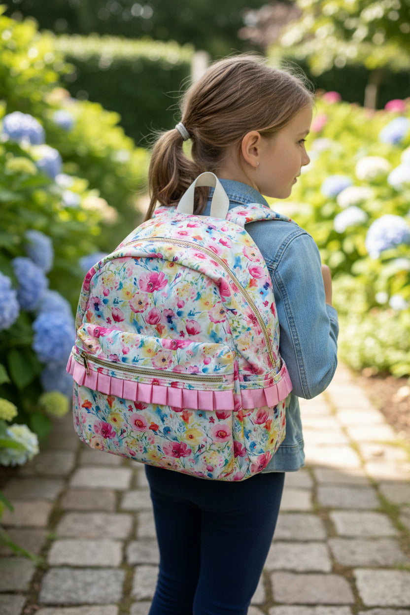 Pink Floral Backpack
