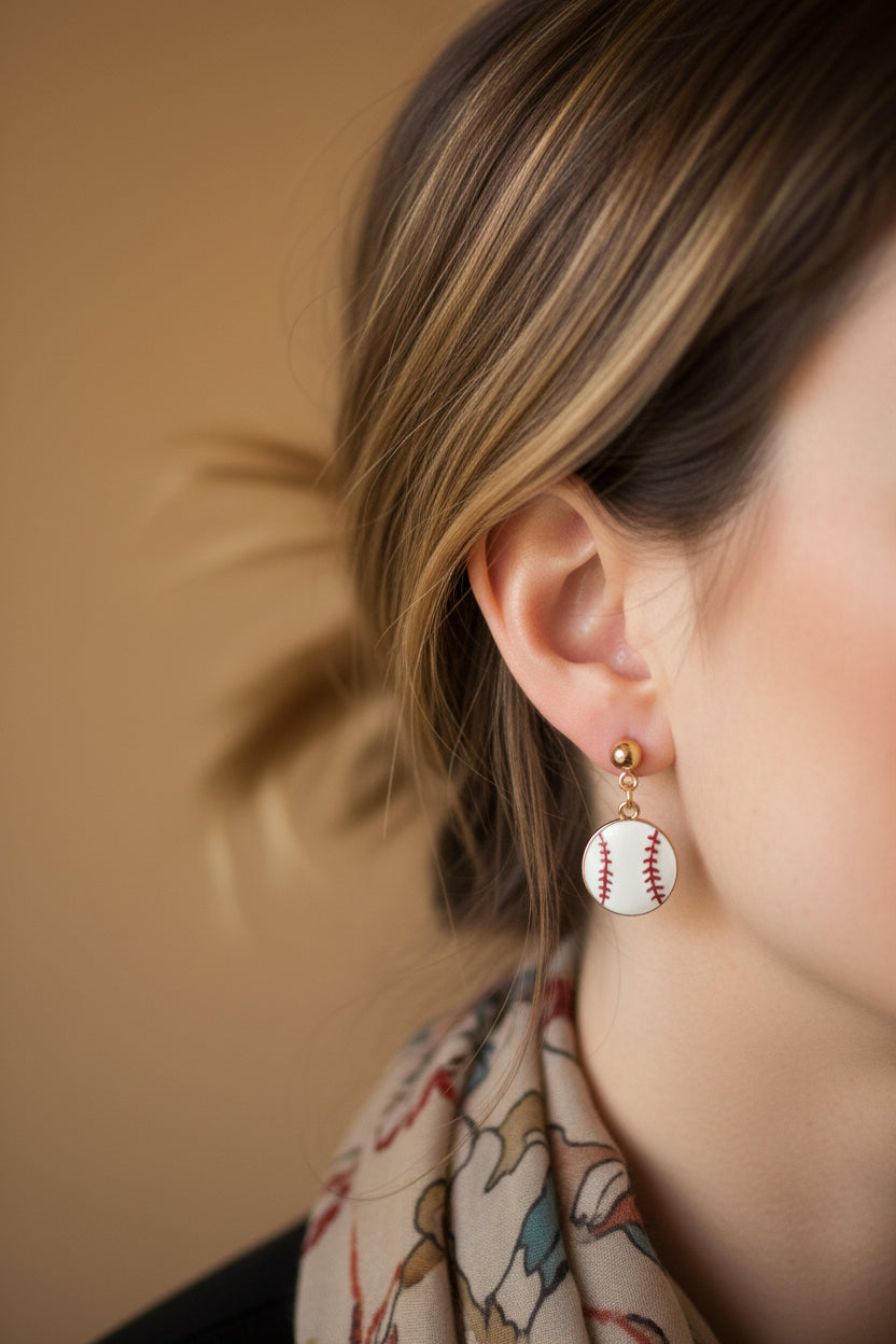 Baseball Earring