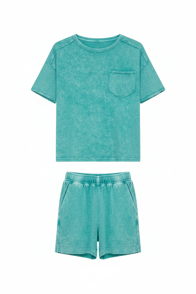 Teal Short Set