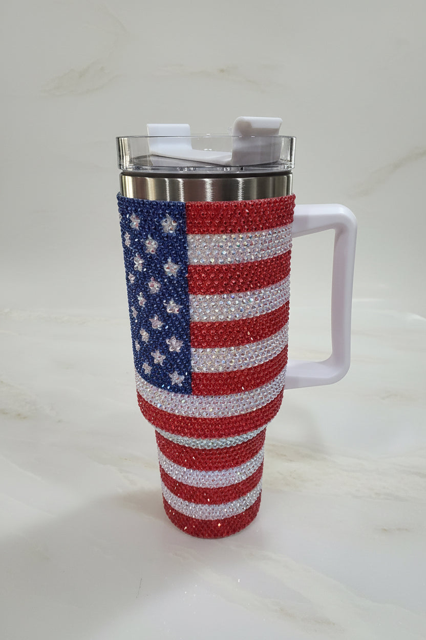 Glitter Flag Cup