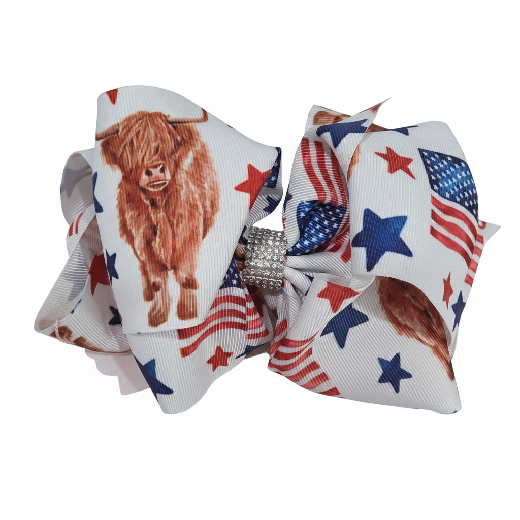 Flag Hair Bow