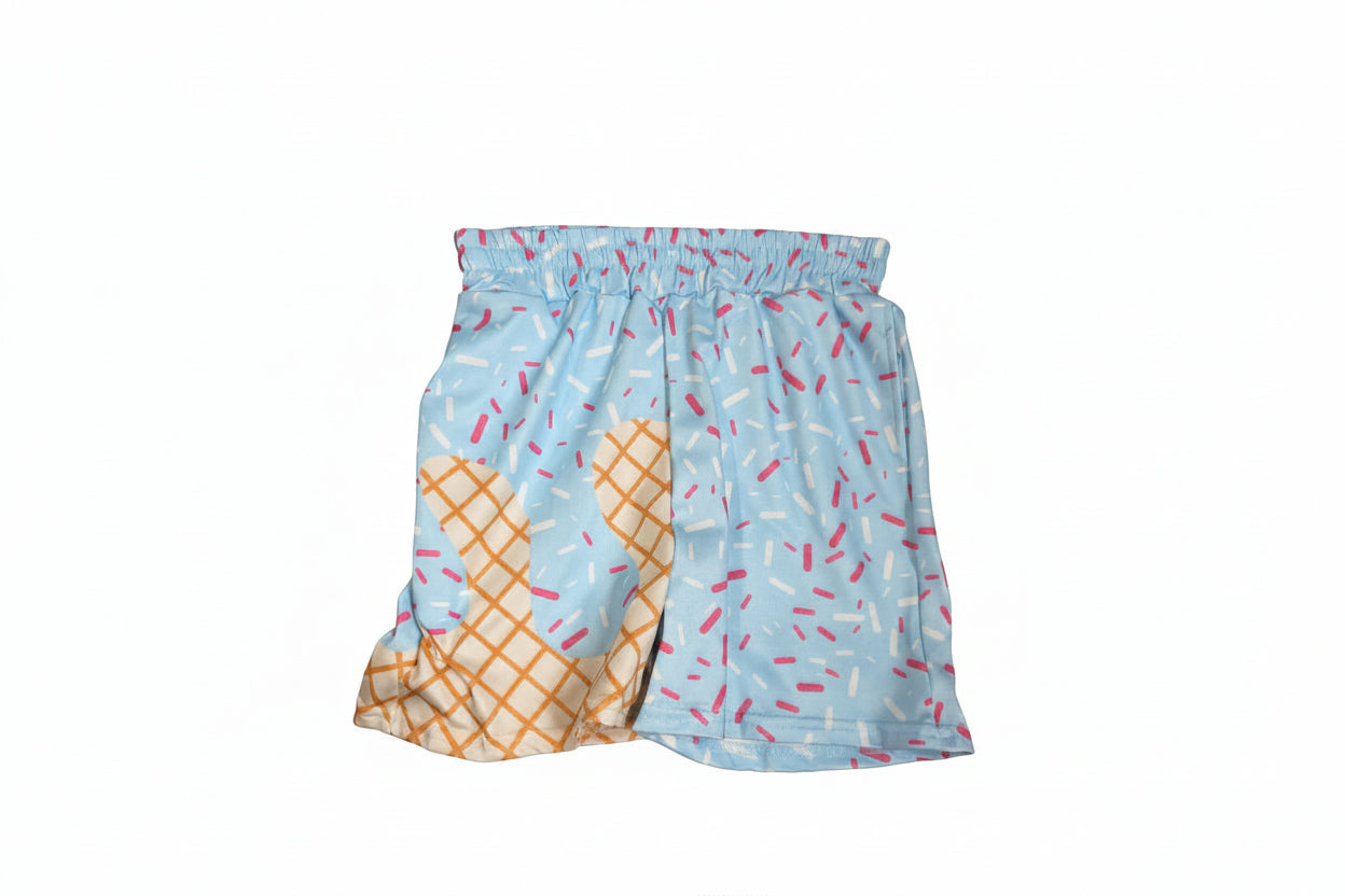 Light Blue Ice Cream Shorts