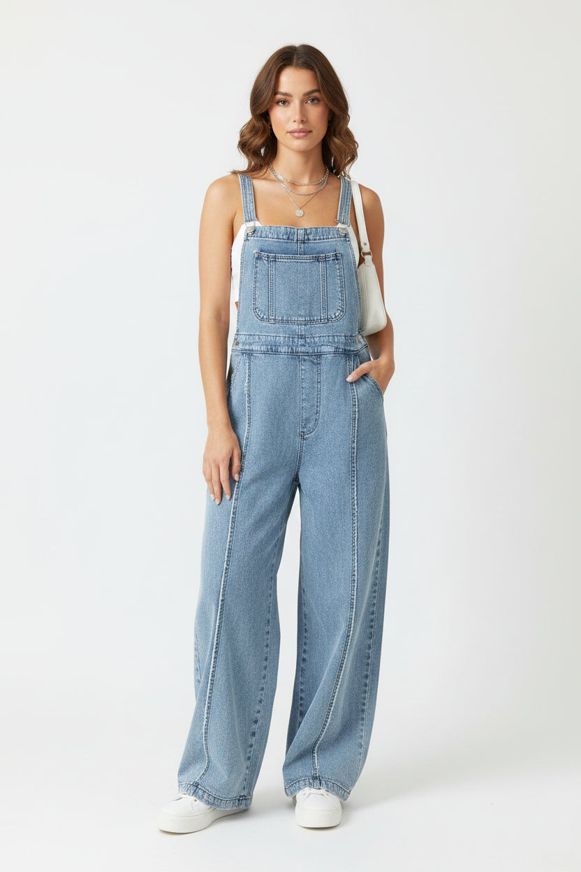 Light Wash Overalls