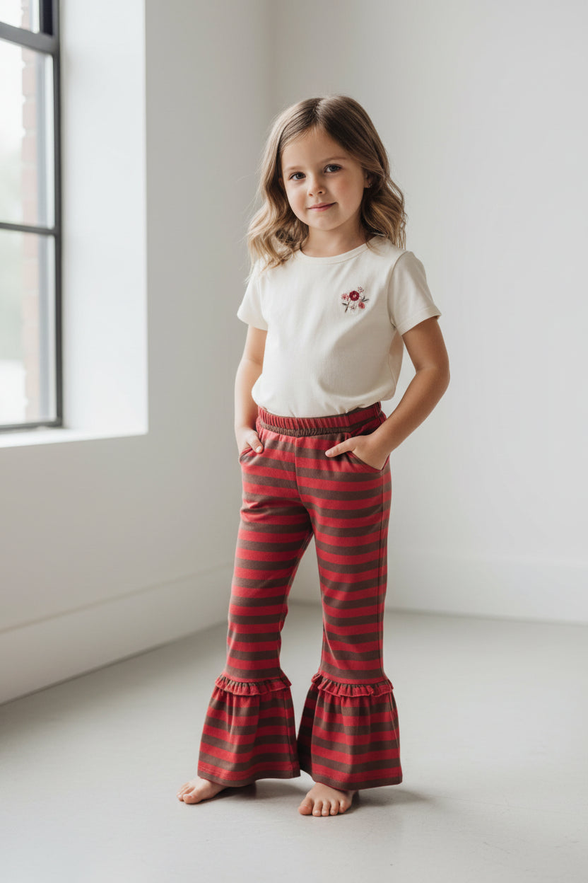 Orange striped pants