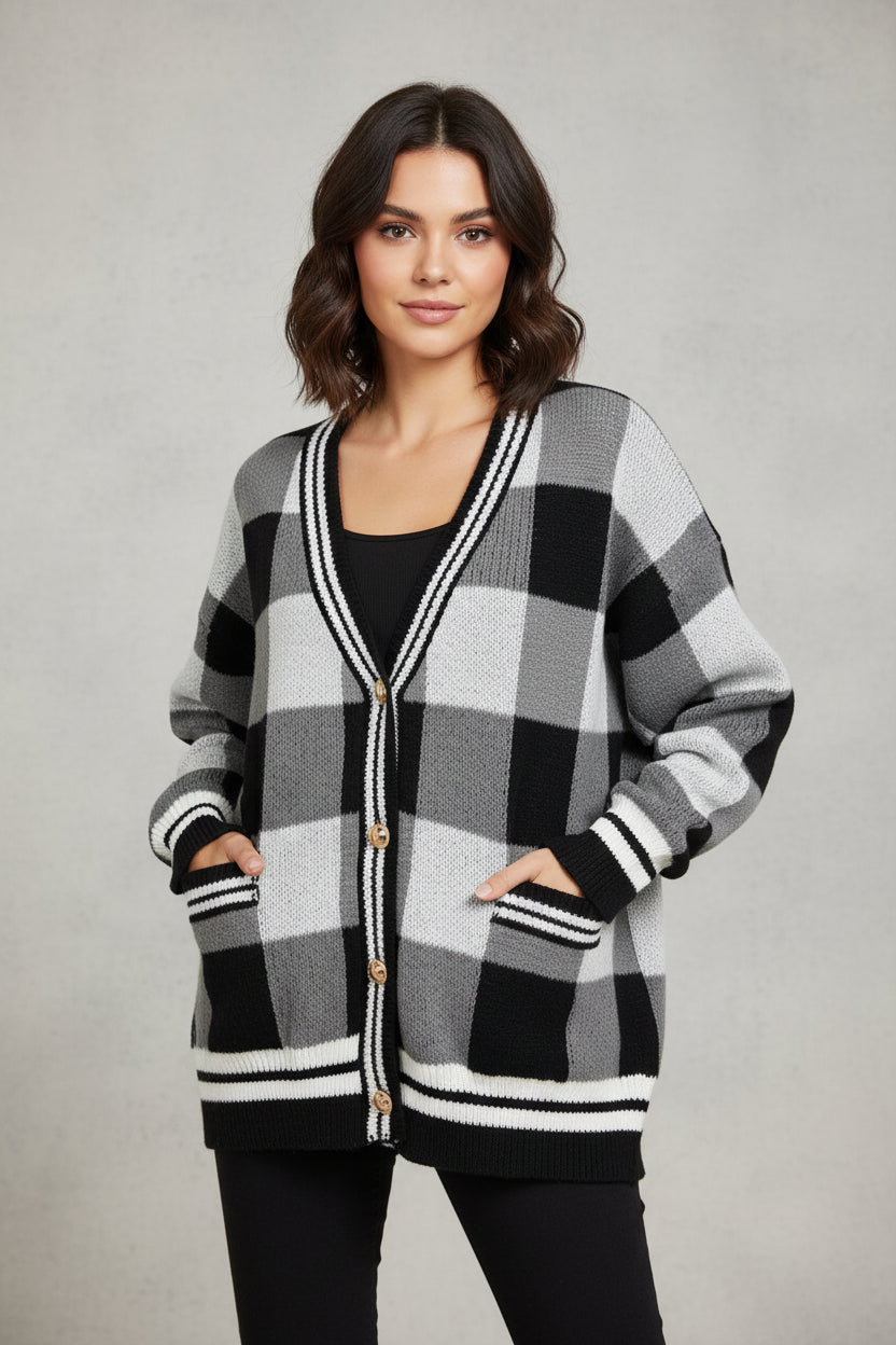 Black and white sweater