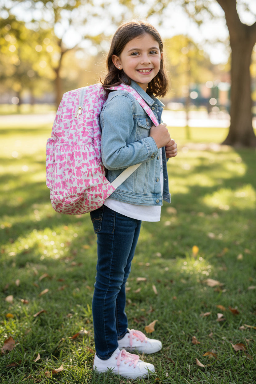 Pink Bow Backpack