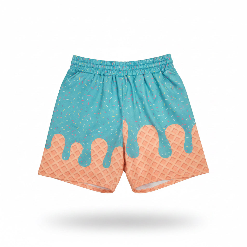 Aqua Ice Cream Drip Shorts