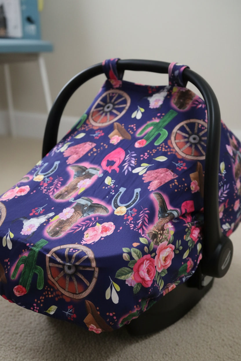 Purple Boot Carseat Cover