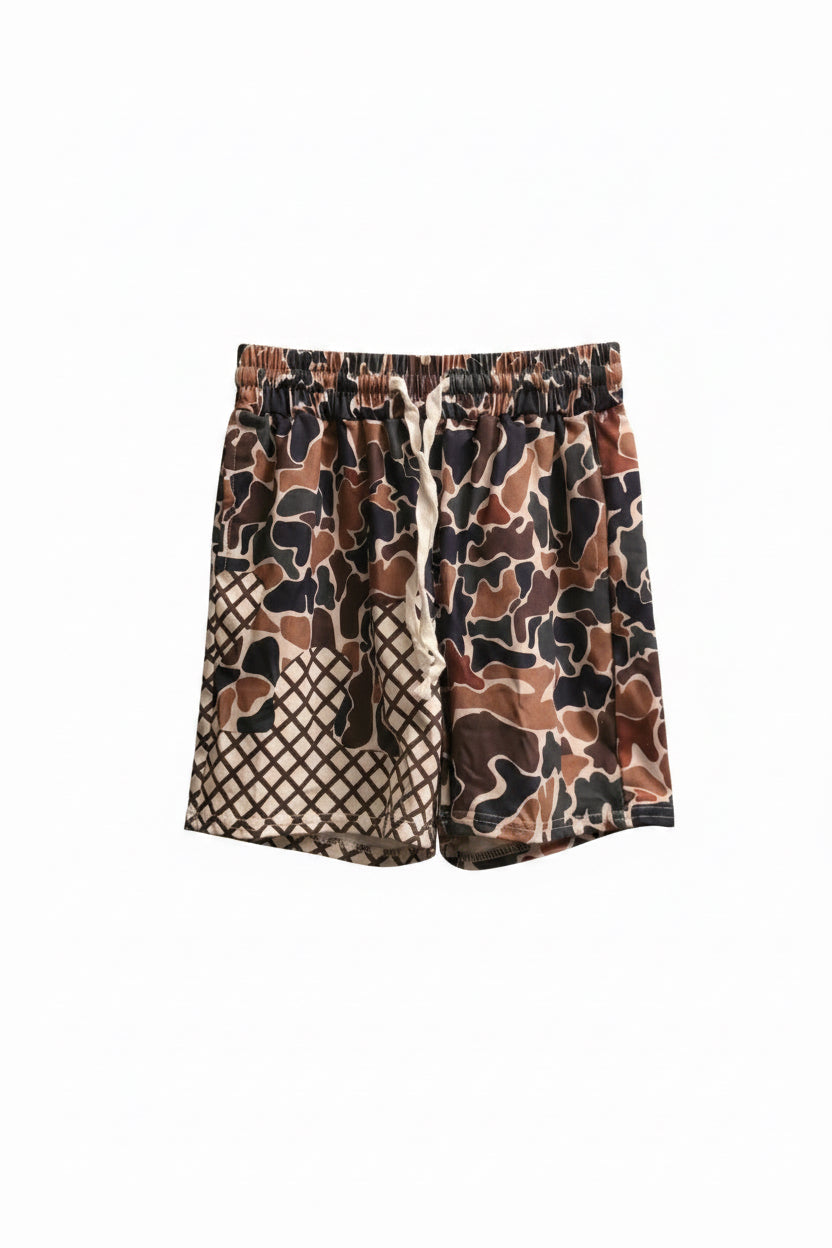 Camo Ice Cream Drip Shorts