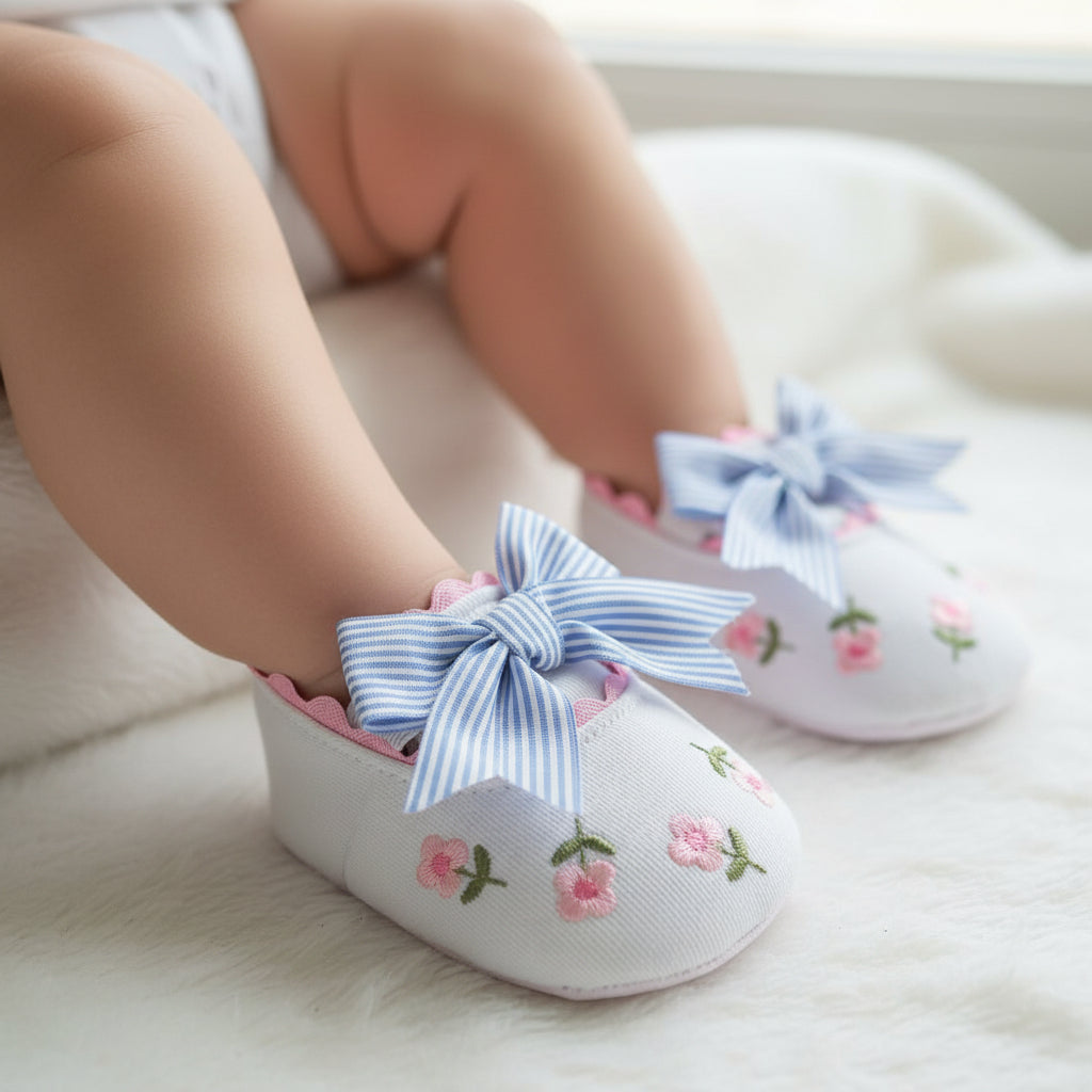 White Floral Shoe