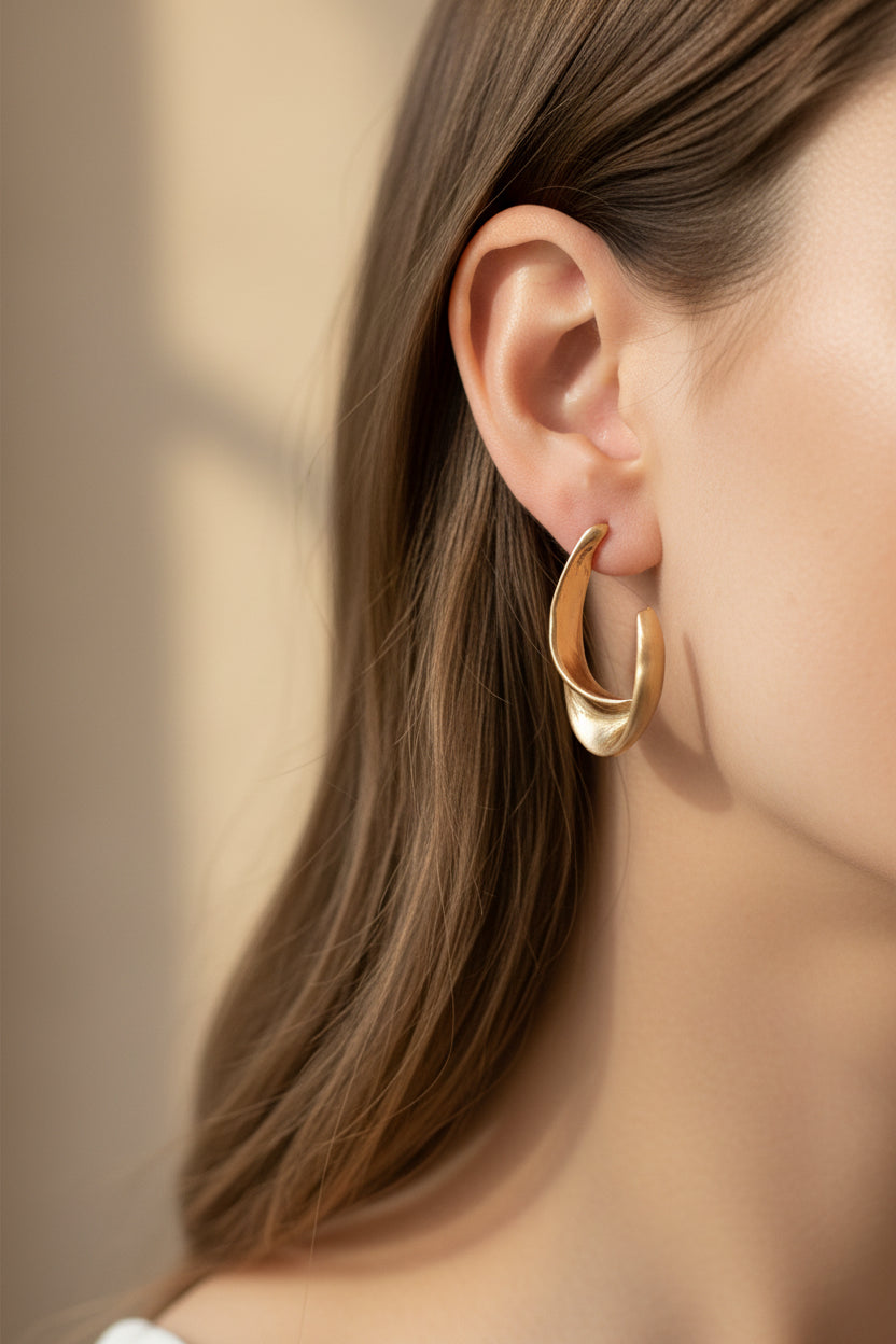 Large gold Hoop Earring